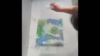 glass powder work _ action painting