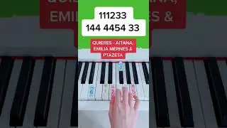 Quieres - Aitana, Emilia Mernes & Ptazeta (Piano Tutorial) #quieres #aitana #easypianotutorial