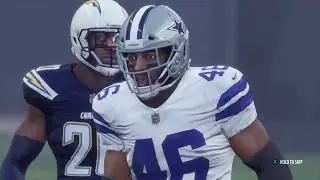 Madden 18 - Los Angeles Chargers vs Dallas Cowboys - Full Game Simulation Nation