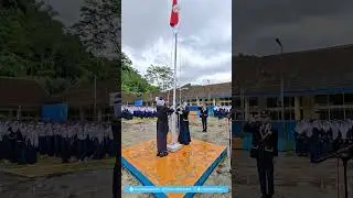 Pengibaran Bendera - PASKIBRA SMPN 1 Cisewu