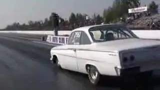 Early Riders 62 Bel Air Drag Racing at 2008 March Meet