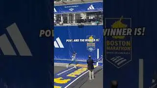 John Korir in his winning moment at 129th #BostonMarathon #marathoners #prorunners