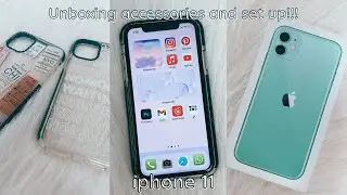 iPHONE 11 UNBOXING, SET UP AND ACCESSORIES!! (customisation, phone cases, and more!)