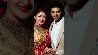 Cute Couple Arya & Sayyeshaa(Sayesha) Marriage & Reception Pictures 💕💕💕//Sandy's favourites#Shorts