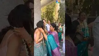 Divya Agarwal's family welcomes Apurva's family with garlands 🤩 #shorts #divyaagarwal