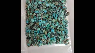 Finishing the turquoise carving