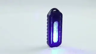 Keychain Flashlight for Police USB Recharge LED Flashlight Shoulder Clip