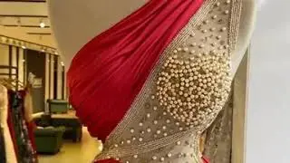 Insanely beaded red drape dress Slay My Look
