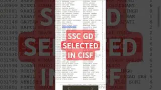 SSC GD 2024 FINAL MERIT LIST|| SELECTED IN CISF