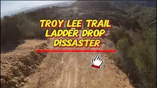 Troy Lee Trail ladder drop huge ￼crash. I’m ok!! 😜 #troyleetrail #mtb #crash 
