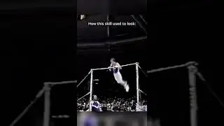 This skill has gotten so much cleaner over the years🤯 #gymnastics #highbar #perfect #thenvsnow