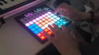 Novation Launchpad X Finger Drumming practice + Bass Guitar