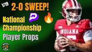 (2-0 SWEEP!🔥💰) CFB National Championship Player Props 1/19 | Best Free PrizePicks CFB Picks Today!