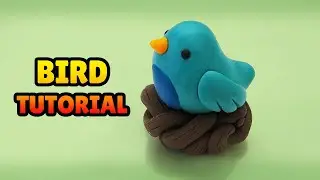 🔴 DIY How to make a BIRD - Easy Polymer Clay and Fondant Cakes Tutorial