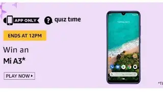 Amazon Quiz Answers Today | Win Mi A3 | 12 July 2020