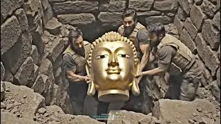 Group of find the gold head buddha in deep forest as story