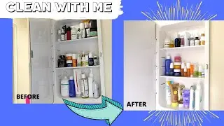 CLEAN WITH ME: ORGANIZING MY SKINCARE IN MY MEDICINE CABINET. Quarantine Cleaning 2020