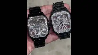 2 Iced out BLACK DIAMOND WATCHES!!!