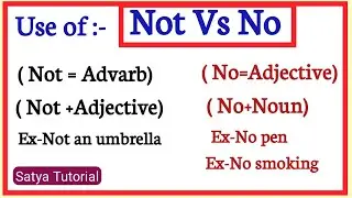Use of Not and No