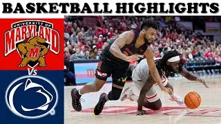 Maryland at Penn State Basketball Highlights - CLOSE GAME UPSET ALERT!