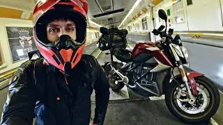 Motorcycle on a Train