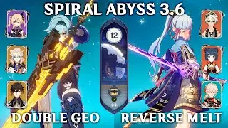 Spiral Abyss 3.6 Floor 12 (9 Stars). Eula c0 Double Geo and Ayaka c0 Reverse Melt. Genshin Impact