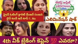 Biggboss 9 Telugu 4th week Captain💯 Bigg Update Voting Shock Elimination Latest BS Chinni 