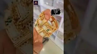 Stunning White Pearl Rajwadi Brass Bangles   Latest Fashion Brass High Gold Bangles Online Shopping
