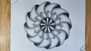 Узор 536|Зентангл|Зентангл-арт|Цветочное искусство в стиле дзен|Искусство зендудл|Цветочное искусство|Дудл-арт|Легкое искусство