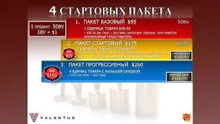 КАК ПРИСОЕДИНИТЬСЯ К КОМПАНИИ VALENTUS ВСЕГО ЧЕТЫРЕ ПАКЕТА см под видео
