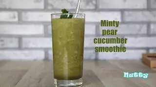 Minty Pear Cucumber Smoothie Recipe /Nutty Cooking