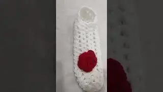 Woolen socks 🧦 with Red 🌹 Flower Easy Tutorial step by step in Hindi 