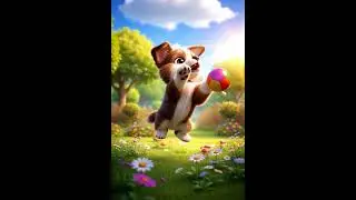Cute Happy Puppy 🐶 | 3D Kids Animation | Fun Puppy Short #cartoon #animation #kidsanimation #puppy