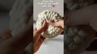 making ear muffs #craftshorts #crochet #earmuffs #creativecrafts #crochetreels