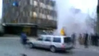 Vattenläcka i Motala centrum
