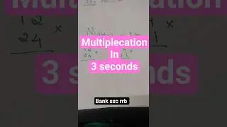 Multiplication within seconds #multiplicationtricks #competativeexam #tricks