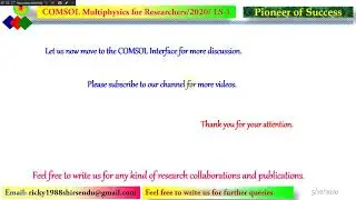 How to Model a Research Problem with COMSOL Multiphysics: COMSOL series for researchers Lecture 2.