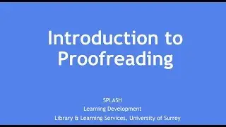 Introduction to Proofreading