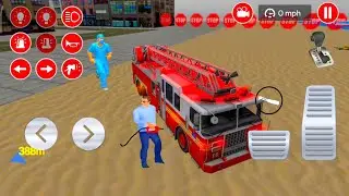 Real Fire Truck Driving Simulator 2020 - New Fire Fighting Fireman's Daily Job - Android GamePlay #5