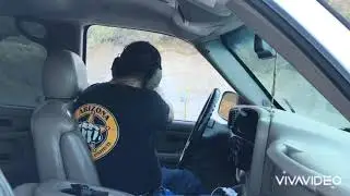 Training shooting from inside the Vehicle