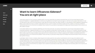 Create an Off canvas side navigation in HTML, CSS and JavaScript