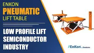 v1557 01 enkon low profile air operated scissor lift table high capacity research semiconductor lab