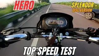 2024 Hero Splendor Plus Disc Model Top speed Test