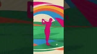 Smooth Jazz Grooves with Golf Course Abstract Vector Art #shorts