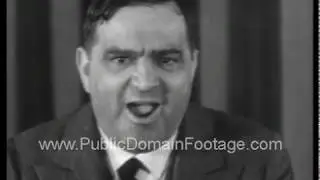 Fiorello La Guardia Announces campaign for New York City Mayor 1933 archival footage