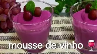 mousse de vinho 🍷 tinto / receita fácil