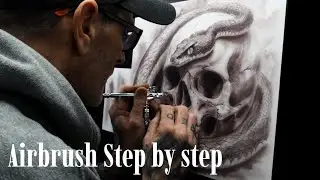 One Colour Process  Airbrush step by step 