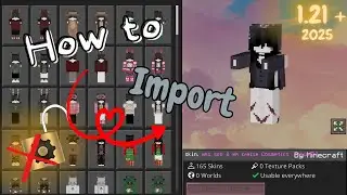 How to import skinpacks in minecraft bedrock after the update 1.21+. / 2025
