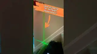 Laser level for stair rail install #homeimprovement #handyman #diy #laserlevel