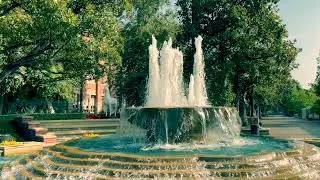 USC University of Southern California Los Angeles water fountain campus tour 2 36